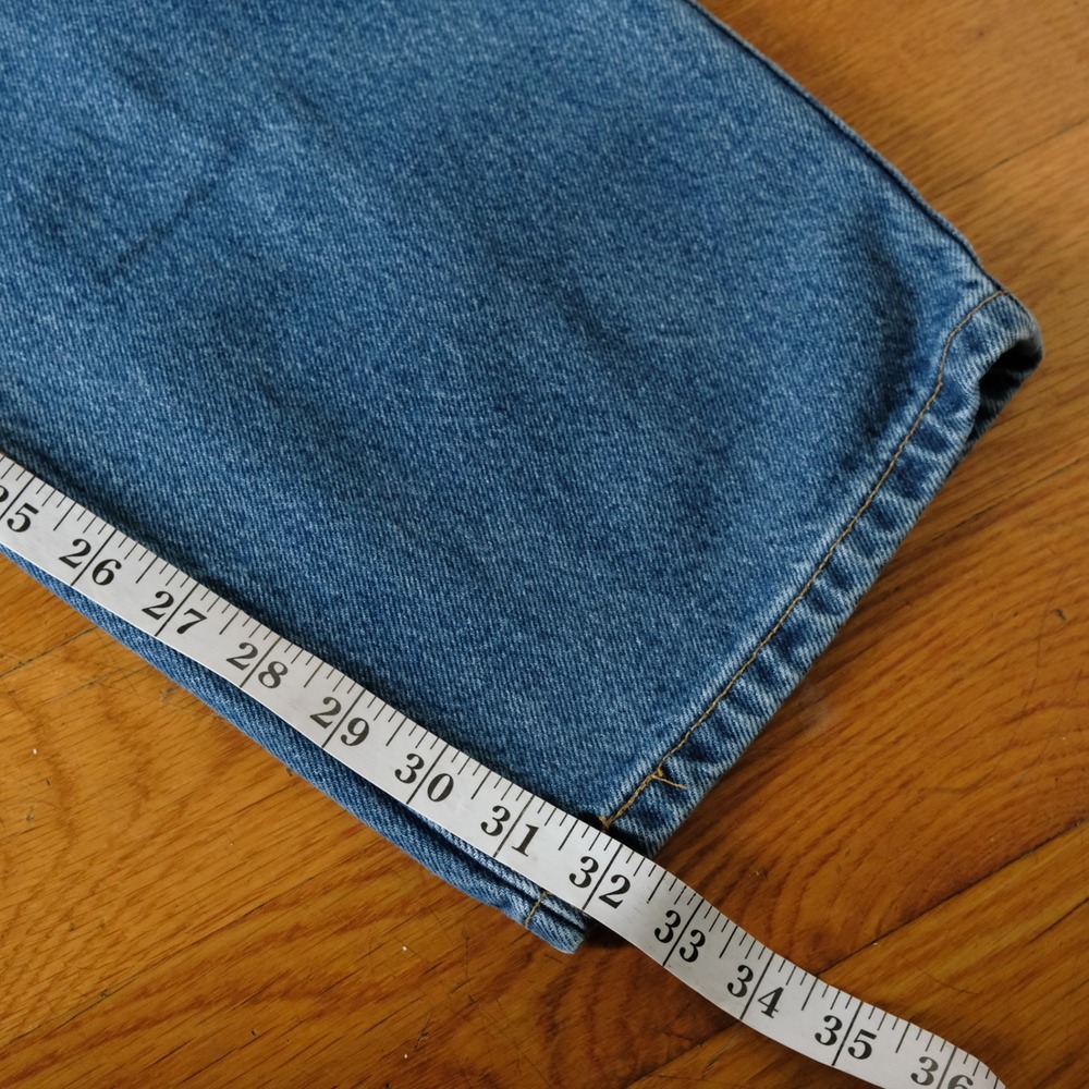 Levi's 540 Jeans Relaxed Straight Leg Blue Denim Zip Fly Mens 42x32 Vintage 90s - Picture 6 of 11